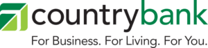 Country Bank - Logo with tagline on transparent background